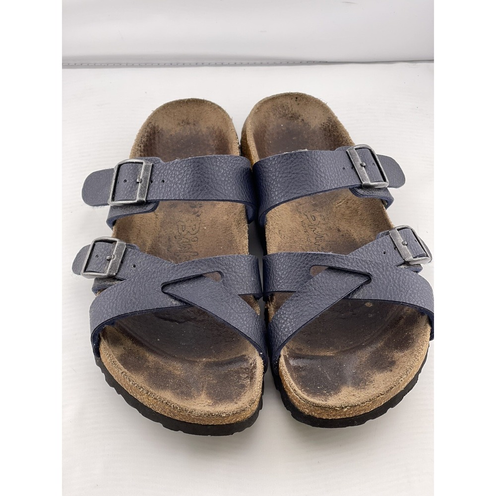 Birki's‎ by Birkenstock Franca Sandals Navy Blue Slip On Shoes Women's Size 5